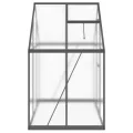 IKAYAA Gewächshaus Aluminium mit Fundament Gewächshaus für den Garten Gartenhaus Winterfest Tomatenhaus Frühbeet und Pflanzenhaus-Anthrazit-169 x 114 x 195 cm - Thumbnail 4
