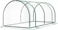 Gewächshaus mit Tür, Foliengewächshaus aus Stahl, Treibhaus für Balkon, Garten, Tomatenhaus 200x100x80cm, Tomatengewächshaus für Tomaten, Gemüse, Blumen, Pflanzen, Transparent+Grün - Thumbnail 1