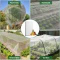 2x5M Gemüsenetz Insektenschutznetz Feinmaschig Insektennetz Vogelschutznetz Garten Gemüsebeet Schutznetz Gartennetz Pflanzennetz für Pflanzen Gemüse Blumen Garten Obstgarten (Weiß) - Thumbnail 8