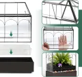 Mini Gewächshaus Fensterbank Glas mit Auffangschale 24,2 x 14,7 x 29 cm Pflanzenterrarium Klein Flaschengarten DIY (Keine Pflanzen enthalten) Deko für Sukkulenten, Kakteen - Thumbnail 3
