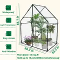 Gardzen Kleines begehbares Gewächshaus, robustes, tragbares Gewächshaus für den Außenbereich, mit stabilem Rahmen und transparenter Abdeckung, schützt Pflanzen vor Kälte, Regen, 91,9 cm (L) x 53,3 (B - Thumbnail 2