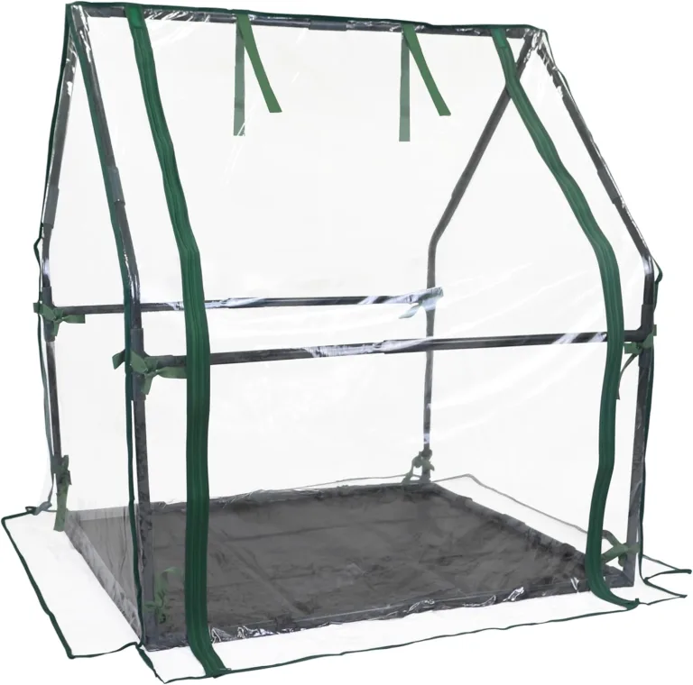 Gardzen Mini-Gewächshaus mit wasserdichtem Boden, tragbares Gewächshaus mit starkem Metallrahmen, kleines Gewächshaus für den Außen- und Innenbereich, 91,9 cm (L) x 91,9 cm (B) x 59,5 (H) – Bild 8