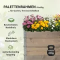 TRUTZHOLM Hochbeet aus Holz 120x80x80 cm Palettenrahmen 4-teilig stapelbar steckbar faltbar Pflanzbeet Beeteinfassung Holzrahmen Aufsatzrahmen für Europalette Garten Balkon Terrasse in Grau - Thumbnail 10