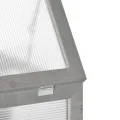Outsunny 3 Stufen Gewächshaus Treibhaus Frühbeet mit Zwei Türen Frühbeetkasten aus Polycarbonat und Holz wetterfest Belastbar bis 15 kg(je Einlegeboden) 58 x 44 x 78 cm Dunkelgrau - Thumbnail 8