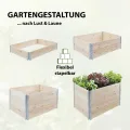 TRUTZHOLM Hochbeet aus Holz 120x80x80 cm Palettenrahmen 4-teilig stapelbar steckbar faltbar Pflanzbeet Beeteinfassung Holzrahmen Aufsatzrahmen für Europalette Garten Balkon Terrasse in Natur - Thumbnail 5