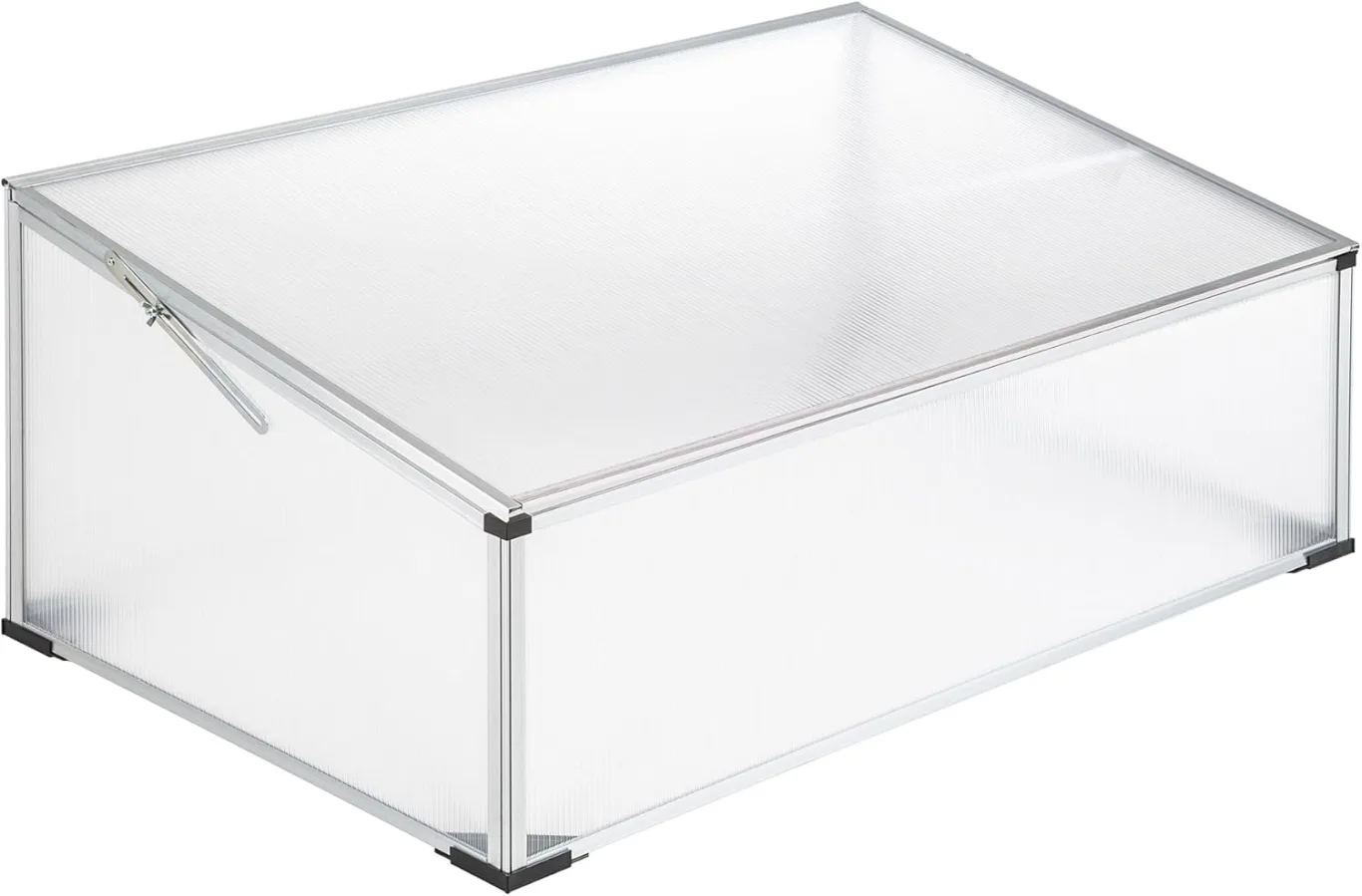tectake® Frühbeet, Frühbeetaufsatz, Frühbeetkasten, Anzuchtkasten für Hochbeet, Blumenkasten, Anzucht Gewächshaus, Hochbeet Abdeckung, Pflanzkasten Minigewächshaus - 102 x 61 x 41/31 cm - Bild 1
