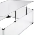 tectake® Frühbeet, Frühbeetaufsatz, Frühbeetkasten, Anzuchtkasten für Hochbeet, Blumenkasten, Anzucht Gewächshaus, Hochbeet Abdeckung, Pflanzkasten Minigewächshaus - 102 x 61 x 41/31 cm - Thumbnail 4