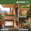 STREND PRO Hochbeet Balkon | 98cm(h) x 40cm(b) x 84(l) | Gemüsebeet Holz mit wasserdichter Pflanzfolie | Kleines Hochbeet Schmales ideal für Balkon, Terrasse & Garten | Kräuterbeet Klein - Thumbnail 2