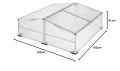 tectake® Frühbeet, Frühbeetaufsatz, Frühbeetkasten, Anzuchtkasten für Hochbeet, Blumenkasten, Anzucht Gewächshaus, Hochbeet Abdeckung, Pflanzkasten Minigewächshaus - 102 x 102 x 41 / 31 cm - Thumbnail 6