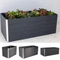 HORI WPC-Hochbeet Pflanzkasten Gemüsebeet Frühbeet Gartenbeet - 3 Größen verfügbar - Farbe: Anthrazit mit Holzoptik - Langlebig, wetterfest & pflegeleicht Größe: 160 x 70 x 75 cm - Thumbnail 5