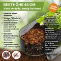 TTL GARDEN 240x80x45cm Elegance L Metall Hochbeet Anthrazit - Stahl rostfrei verzinkt & grau lackiert Wellblech ovale Form sehr stabil Garten Beet für Gemüse Kräuter Blumen Gartenbeet Gemüsebeet - Thumbnail 5