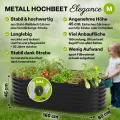TTL GARDEN 160x80x45cm Elegance M Metall Hochbeet Anthrazit - Stahl rostfrei verzinkt & grau lackiert Wellblech ovale Form sehr stabil Garten Beet für Gemüse Kräuter Blumen Gartenbeet Gemüsebeet - Thumbnail 2