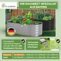TTL GARDEN 160x80x45cm Elegance M Metall Hochbeet Anthrazit - Stahl rostfrei verzinkt & grau lackiert Wellblech ovale Form sehr stabil Garten Beet für Gemüse Kräuter Blumen Gartenbeet Gemüsebeet - Thumbnail 8