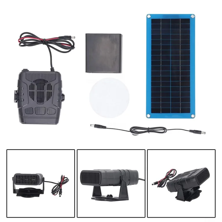 Solarpanelheizung Kit - Auto-Ladepanel, Gewächshausheizung | 12-V-Solarheizset mit Ventilator, energieeffizientes Heizsystem, wetterfester Außenwärmer, Niederspannungs-Heizkissen für Camping oder Hühn – Bild 3