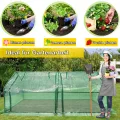 Kleines Gewächshaus 140g/m² HDPE 180x90x90cm Mini Gewächshaus Mit 2 Rollladen Regenschutz UV-beständig Frostbeständig für Garten Balkon (Grün) - Thumbnail 3
