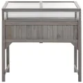 Hochbeet with Gewächshaus, Massivholz Tanne, Durable and Weather-Resistant, Hochbeet Balkon, Hochbeete für Garten, Hofgarten Hochbeete, Pflanzkasten Balkon, 110x54x120 cm - Thumbnail 3