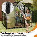Gewächshaus Aluminium Gartengewächshäuser mit 6 cm Fundament und 4 mm PC Platte Treibhaus Tomatenhaus Gartenhaus UV beständig Wetterfest für Garten, 310x250x205 cm - Thumbnail 6
