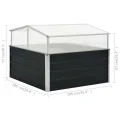 Gewächshaus mit Verzinktem Stahl, Pflanzenschutzzelt, PC-Board, Abnehmbares Dach, Balkon Pflanzkasten Outdoor, Blumenkasten Balkon, Für Pflanzen, Gemüse, Kräuter und Blumen, 100x100x77 cm - Thumbnail 7