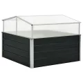 Gewächshaus mit Verzinktem Stahl, Pflanzenschutzzelt, PC-Board, Abnehmbares Dach, Balkon Pflanzkasten Outdoor, Blumenkasten Balkon, Für Pflanzen, Gemüse, Kräuter und Blumen, 100x100x77 cm - Thumbnail 8