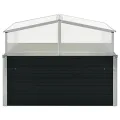 Gewächshaus mit Verzinktem Stahl, Pflanzenschutzzelt, PC-Board, Abnehmbares Dach, Balkon Pflanzkasten Outdoor, Blumenkasten Balkon, Für Pflanzen, Gemüse, Kräuter und Blumen, 100x100x77 cm - Thumbnail 9