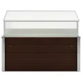 Gewächshaus with Verzinkter Stahl, Durable Material, Removable Roof, Blumenkasten Balkon, Hochbeete für Balkon, Pflanzkübel Outdoor, Brown, 100x100x85 cm - Thumbnail 3