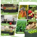 Hochbeet Metall,435L Pflanzkasten Hochbeete für Garten,Rostfreies Stahlblech Kräuterbeet, Verzinktes Gemüsebeetr Pflanzenbeet zum Anbau von Gemüse, Blumen, 120x60x58 cm Rechteckigl,Schwarz S - Thumbnail 9