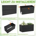 LZQ Hochbeet Metall,2160L Pflanzkasten Hochbeete für Garten,Rostfreies Stahlblech Kräuterbeet, Verzinktes Gemüsebeet Pflanzenbeet zum Anbau von Gemüse, Blumen, 300x120x58 cm Rechteckigl,Schwarz XL - Thumbnail 6