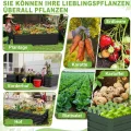 LZQ Hochbeet Metall,2160L Pflanzkasten Hochbeete für Garten,Rostfreies Stahlblech Kräuterbeet, Verzinktes Gemüsebeet Pflanzenbeet zum Anbau von Gemüse, Blumen, 300x120x58 cm Rechteckigl,Schwarz XL - Thumbnail 8