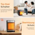 YASHE Heizlüfter Energiesparend 1500W Heizung Elektrisch mit Fernbedienung, Thermostat PTC-Keramik Heizung 70° Oszillierend 24-Std-Timer Überhitzungs-Kippschutz Kindersicherung - Thumbnail 4