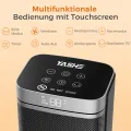 YASHE Heizlüfter Energiesparend 1500W Heizung Elektrisch mit Fernbedienung, Thermostat PTC-Keramik Heizung 70° Oszillierend 24-Std-Timer Überhitzungs-Kippschutz Kindersicherung - Thumbnail 6