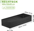 120x60x58cm Hochbeet Verzinkter Stahl Gemüsebeet Kräuterbeet Pflanzkasten Frühbeet Hochbeete-Kit Pflanzenbeet Gemüsebeet Blumenkasten für Beet, Garten und Terrasse Rechteck-Schwarz - Thumbnail 8