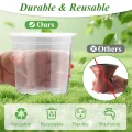 RooTrimmer 60 transparente Pflanztöpfe mit Feuchtigkeitskuppeln, 10,2 cm, Kunststoff-Pflanztöpfe mit Drainagelöchern für Setzlinge, transparenter Samen-Starttopf für Stecklinge, Anzucht - Thumbnail 6