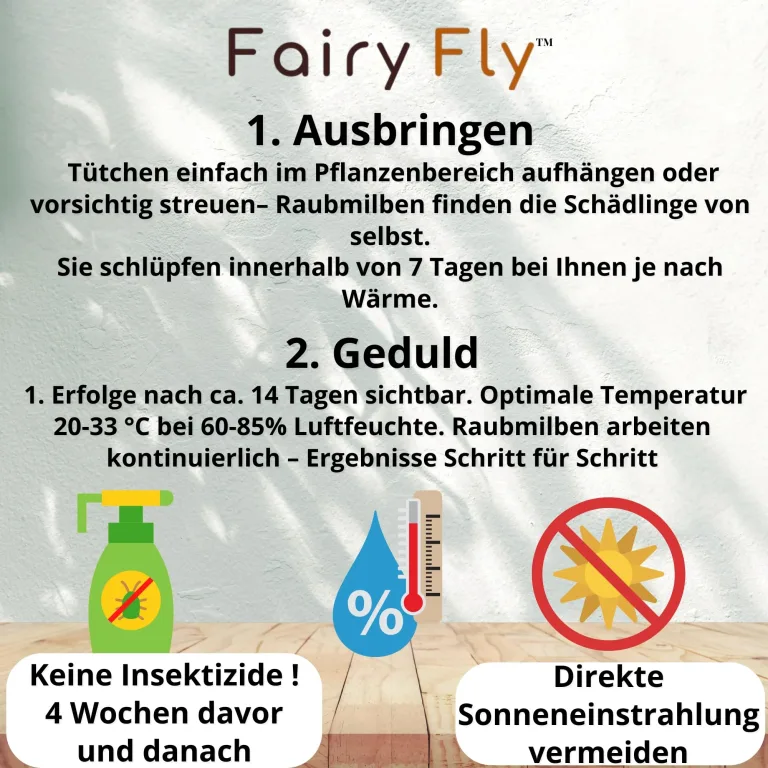 Raubmilben Mix gegen Thripse & Spinnmilben – 2 Tüten (1 x Cucumeris + 1 x Californicus) – Nützlinge für Zimmerpflanzen & Gewächshaus – biologisch & chemiefrei – Bild 6