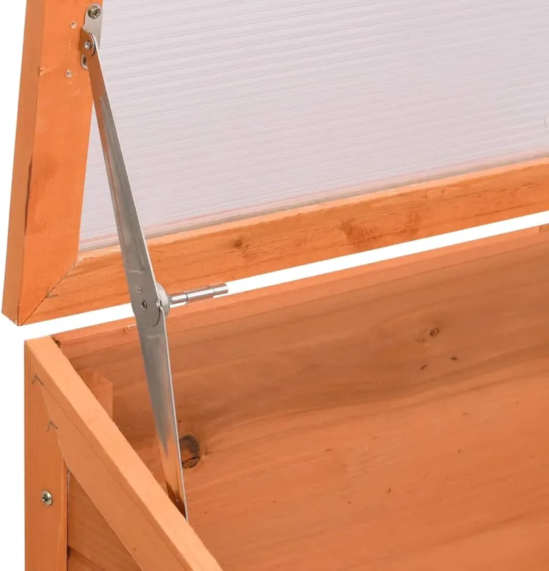 Holz-Gewächshaus mit PC-Platten | Schutz für Kräuter & Setzlinge | 180x57x62 cm | Wasserfest Model170648 – Bild 5