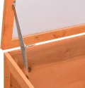 Holz-Gewächshaus mit PC-Platten | Schutz für Kräuter & Setzlinge | 180x57x62 cm | Wasserfest Model170648 - Thumbnail 5