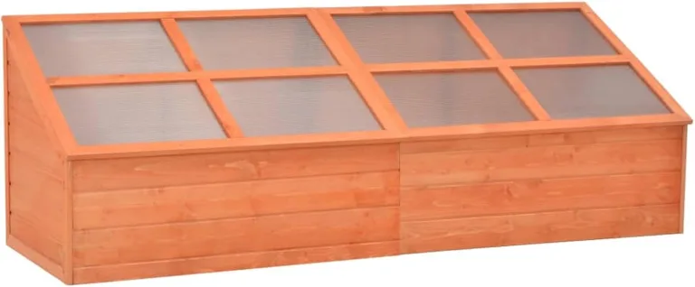 Tidyard Holz Treibhaus 180x57x62 cm Pflanzenhaus mit PC-Platte für Garten und Gewächshaus – Bild 1