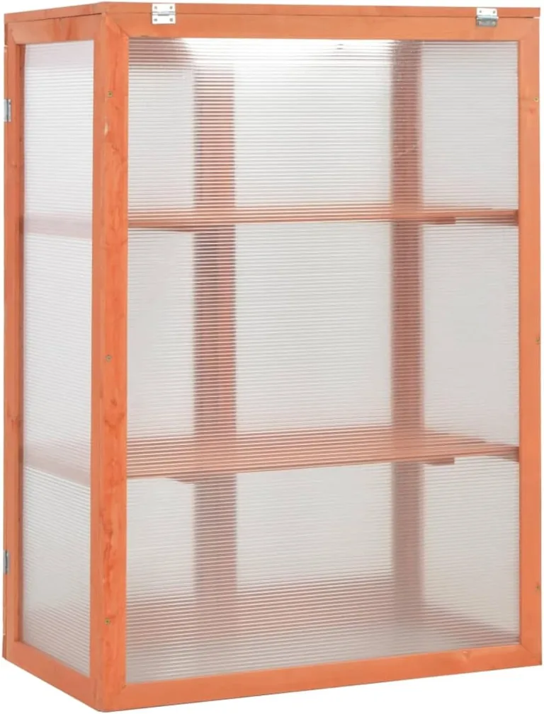 Tidyard Gewächshaus-Schrank Holz 75x47x109 cm Foliengewächshaus Gartenhäuschen für Tomaten Sämlinge Balkon Terrasse Kleingarten – Bild 7