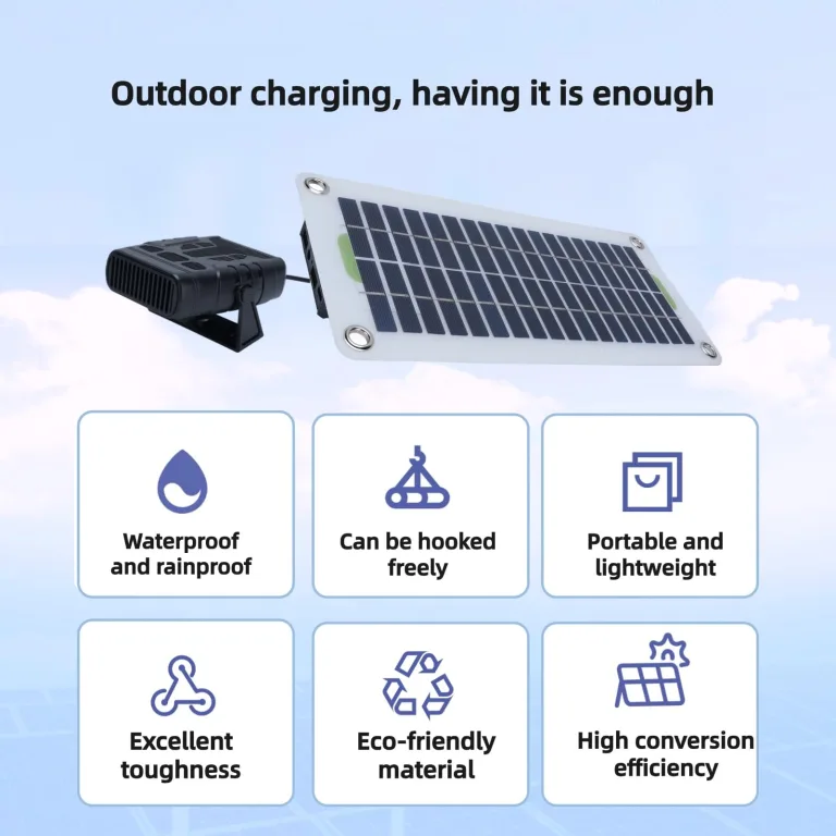 30W Monokristalline Solarpanel -Autoheizung mit Multifunktionalem Design gewächshausheizung solar Batteriekasten -Set für Einfache Ladevorgänge, Kompakt Monokristallina solpaneler – Bild 2