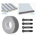 Hohlkammerplatten Kantenverschlussband, Anti Dust Klebeband für Stegplatten, Gewächshausdichtung, Gewächshaus Platten, Doppelstegplatten, Polycarbonatplatten (grau, 5cm x 25m x 1 rolle) - Thumbnail 4