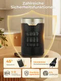 Heizlüfter Energiesparend, 24 Std Timer 32 dB Leiser 1500W PTC Keramik Elektrischer Heizlüfter mit Thermostat, Überhitzungs- & Kippschutz, Elektroheizung für Räume Schlafzimmer, ECO-Modus, Glod - Thumbnail 3