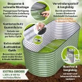 TTL GARDEN 200x100x80cm Inspire L Salbei Metall Hochbeet - Stahl rostfrei verzinkt & grün lackiert Wellblech sehr stabil Garten Beet Form oval für Gemüse Kräuter Blumen Gartenbeet Gemüsebeet - Thumbnail 4