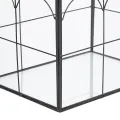 Relaxdays Pflanzenterrarium, Glas & Zinn, Deko Glashaus für Kakteen & Moos, Glaskasten für Fensterbank, schwarz - Thumbnail 6