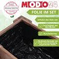Pflanzkübel aus Holz, Hochbeet mit Schutzfolie, Kiefernholz Pflanzkasten Blumenkasten für Outdoor Garten Terrasse Balkon, Wetterfest, Stabil & Dekorativ, 30x60x33 cm Farbe: Braun imprägniert - Thumbnail 5
