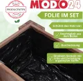 Pflanzkübel aus Holz, Hochbeet mit Schutzfolie, Kiefernholz Pflanzkasten Blumenkasten für Outdoor Garten Terrasse Balkon, Wetterfest, Stabil & Dekorativ, 30x90x33 cm Farbe: Braun imprägniert - Thumbnail 5