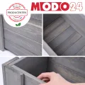 Pflanzkübel aus Holz, Hochbeet mit Schutzfolie, Kiefernholz Pflanzkasten Blumenkasten für Outdoor Garten Terrasse Balkon, Wetterfest, Stabil & Dekorativ, 30x100x33 cm Farbe: Grau imprägniert - Thumbnail 9