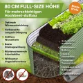 TTL GARDEN 320x80x80cm Nature XL Metall Hochbeet Salbei-Grün - Stahl rostfrei verzinkt & lackiert Wellblech oval 80cm hoch sehr stabil Garten Beet für Gemüse Kräuter Blumen Gartenbeet Gemüsebeet - Thumbnail 5