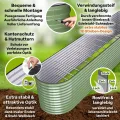 TTL GARDEN 400x80x80cm Nature XXL Metall Hochbeet Salbei-Grün - Stahl rostfrei verzinkt & lackiert Wellblech oval 80cm hoch sehr stabil Garten Beet für Gemüse Kräuter Blumen Gartenbeet Gemüsebeet - Thumbnail 3