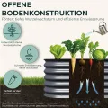Hochbeet Metall, Pflanzbeet Hochbeete für Garten, 240 x 60 x 43 cm Hochbeet aus verzinktem Stahl mit stabilem Design, Rostschutz und Langer Haltbarkeit – Ideal für Gemüse, Einfacher Aufbau (Grau) - Thumbnail 7
