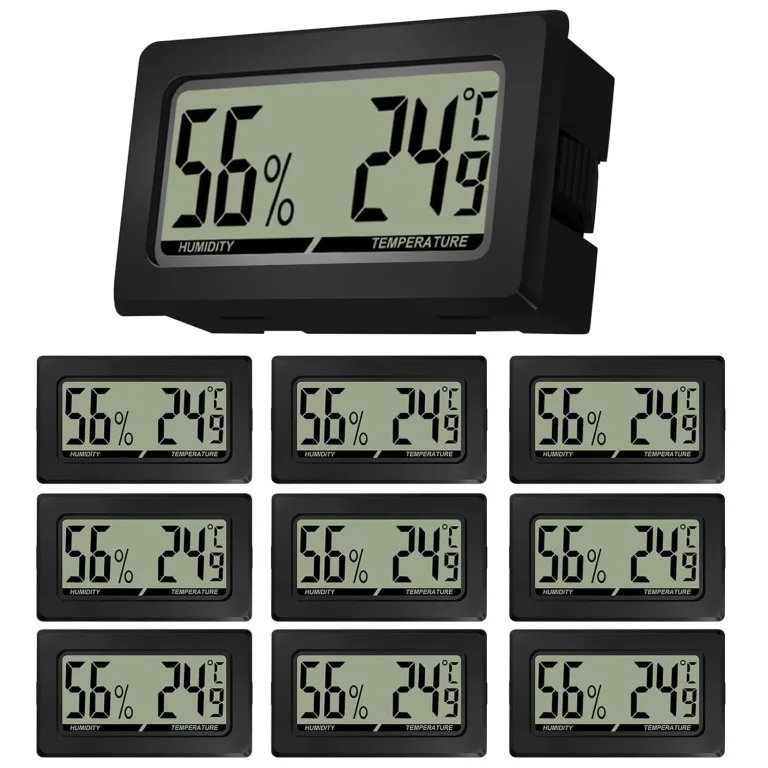10 Stück Mini Digital Thermometer Hygrometer, Luftfeuchtigkeitsmesser mit LCD, Zimmerthermometer für Büro, Küche, LCD-Thermometer Inkubator, Thermometer Gewächshaus – Bild 1