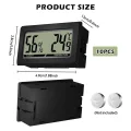 10 Stück Mini Digital Thermometer Hygrometer, Luftfeuchtigkeitsmesser mit LCD, Zimmerthermometer für Büro, Küche, LCD-Thermometer Inkubator, Thermometer Gewächshaus - Thumbnail 2